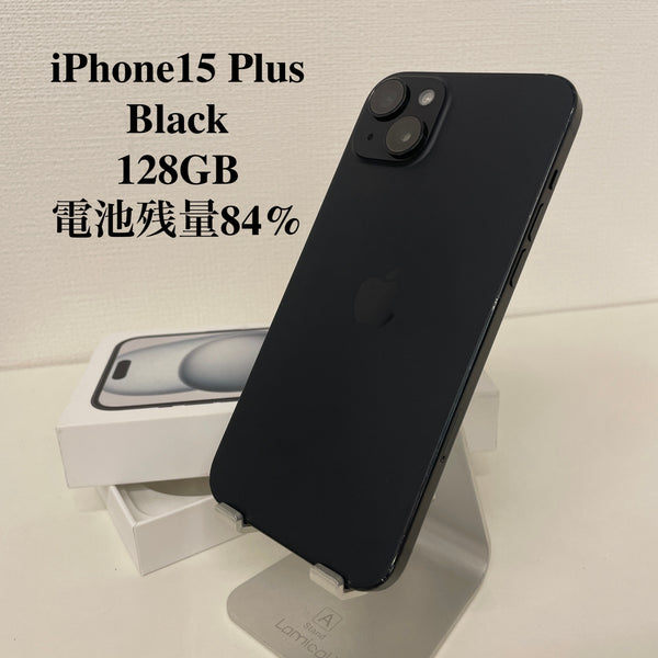 【訳あり】iPhone15 Plus ブラック 128GB 電池残量84%