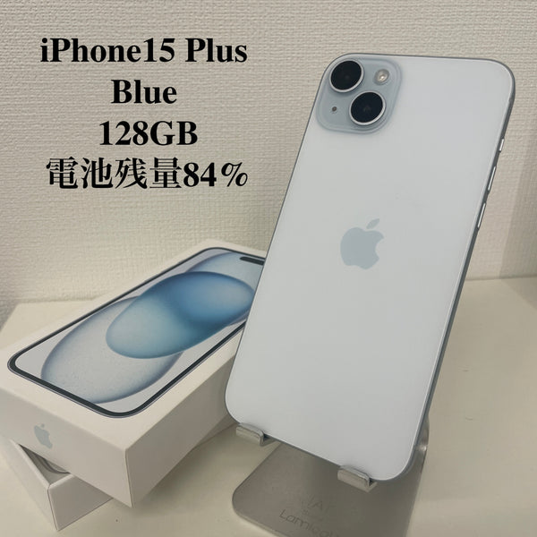 iPhone15 Plus ブルー 128GB 電池残量84%