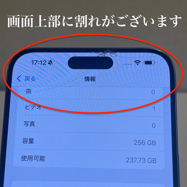 【訳あり】iPhone15 Pro Max ナチュラルチタニウム 256GB 電池残量85%