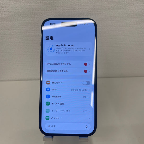 【訳あり品】iPhone15 ブラック 128GB 電池残量72%