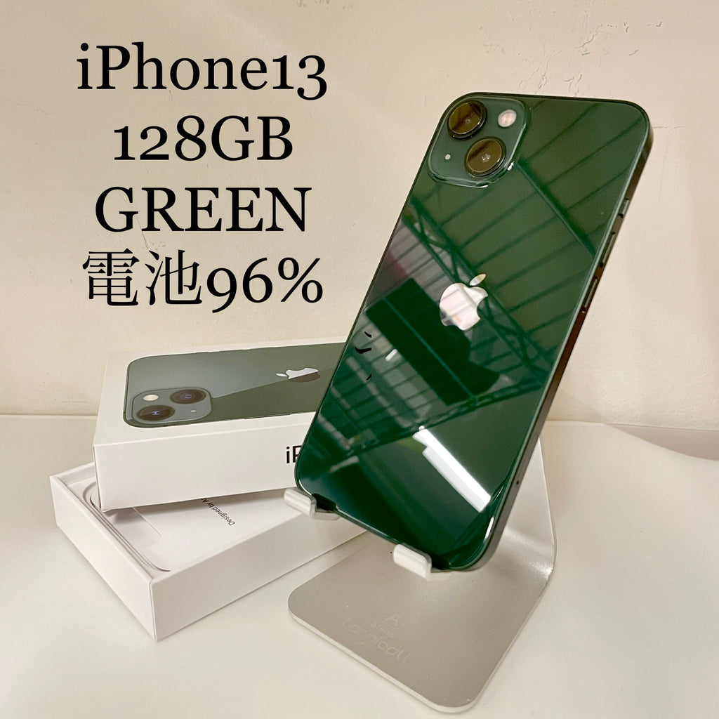 iPhone 13 グリーン 128 GB SIMフリー ジャンク 背面割れ-